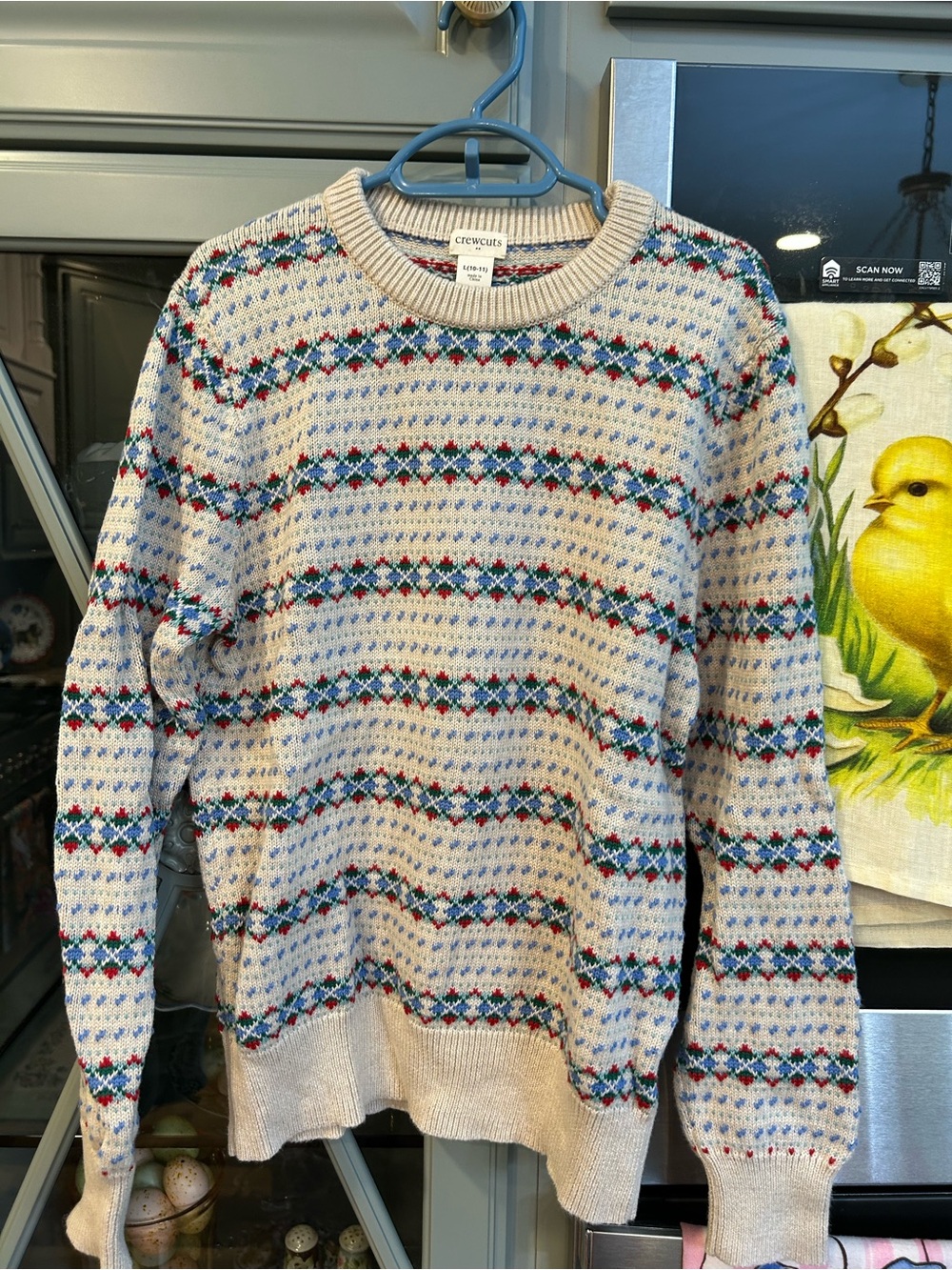 J. Crew Crewcuts Boys Size 10 Fair Isle Cotton Sweater NWOT